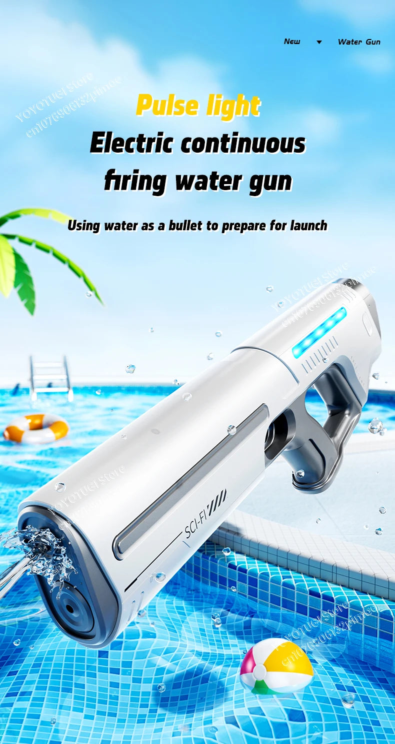 Water Blaster Pro – Fully Automatic Electric Water Gun with Large Capacity and Self-Absorbing System | Summer Outdoor Toy Gift for Kids