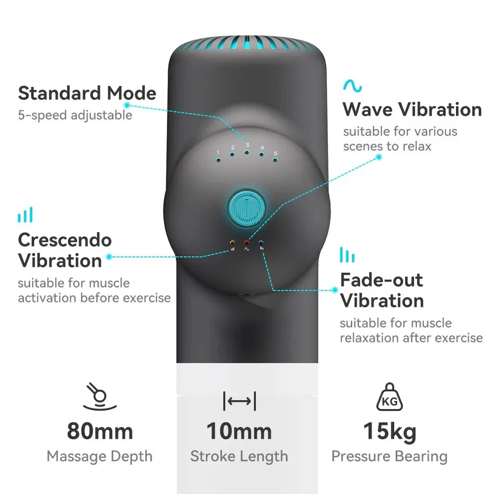 Booster Lightsaber Massage Gun - Smart-Hit Percussion Massager for Deep Muscle Recovery