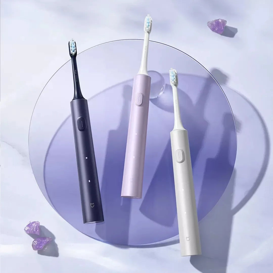 XIAOMI MIJIA T302 Sonic Electric Toothbrush, 4 Brush Heads, IPX8 Waterproof, 360° Wireless Charging, 4 Cleaning Modes, 3 Colors Available