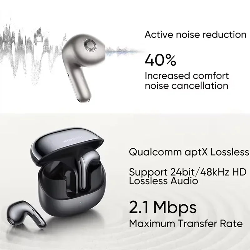 Xiaomi Buds Earphones TWS AI Noise Cancelling | HiFi Wireless Bluetooth with Sound Recording | Original Lossless Audio Headphones