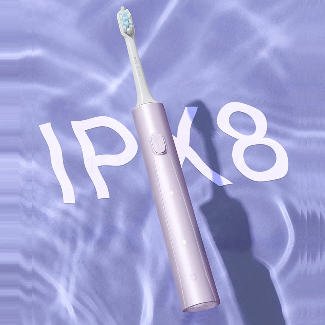 XIAOMI MIJIA T302 Sonic Electric Toothbrush, 4 Brush Heads, IPX8 Waterproof, 360° Wireless Charging, 4 Cleaning Modes, 3 Colors Available