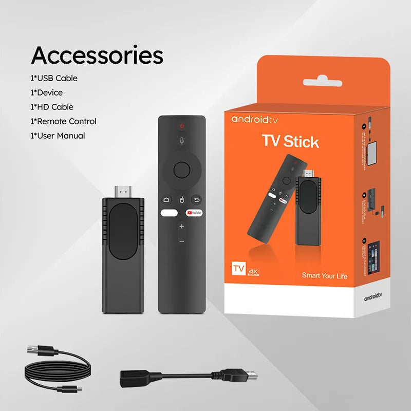 MX10-F3 TV Stick 4K Android 11 with All winner H313, Dual-Band WiFi 2.4G/5G, 2GB RAM 16GB Storage, TV Box Alternative to Fire Stick