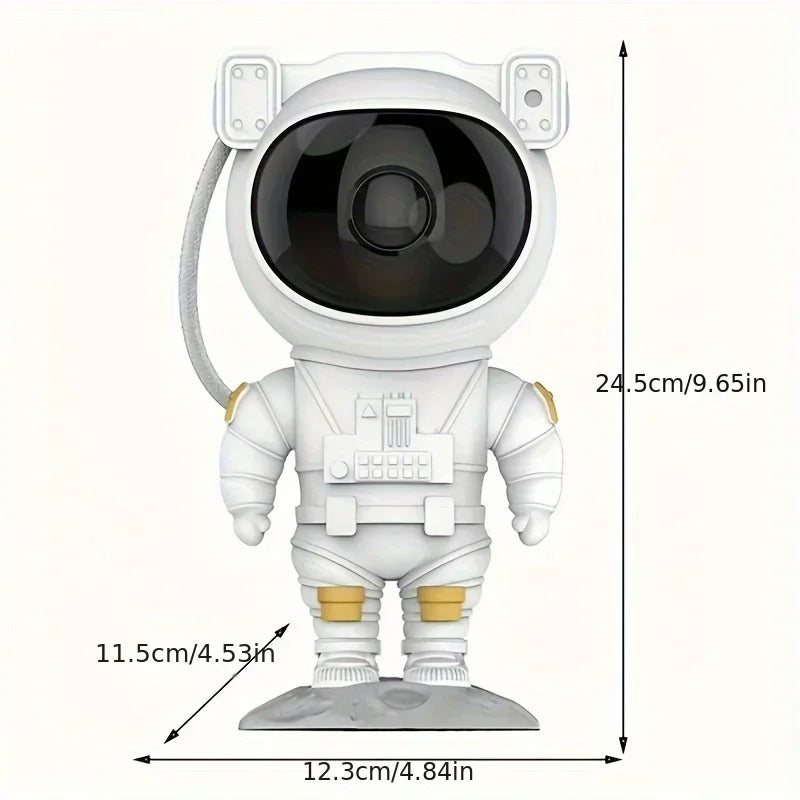 Spaceman Lamp Seven-Color Night Light Projector with 8 Nebula Effects, Remote Control Star Projection for Indoor Bedroom Use