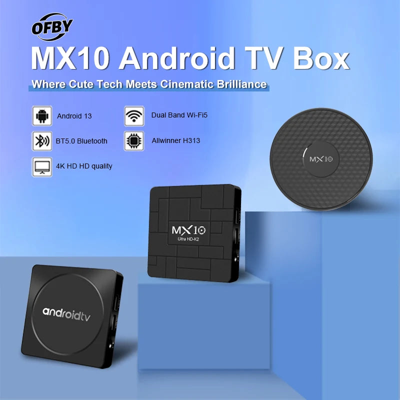MX10-F3 TV Stick 4K Android 11 with All winner H313, Dual-Band WiFi 2.4G/5G, 2GB RAM 16GB Storage, TV Box Alternative to Fire Stick