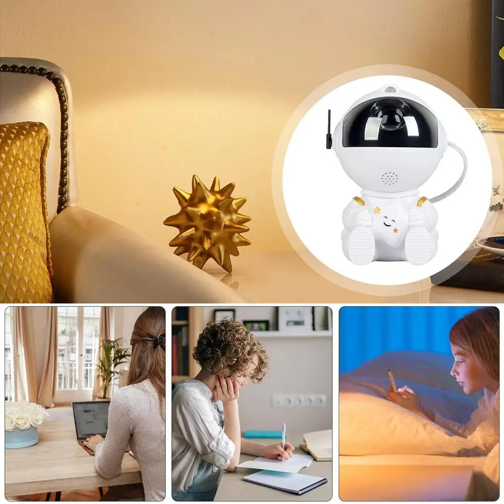 Astronaut Star Galaxy Projector | 360° Rotation LED Laser Nebula Lamp
#Color=White,Bianco