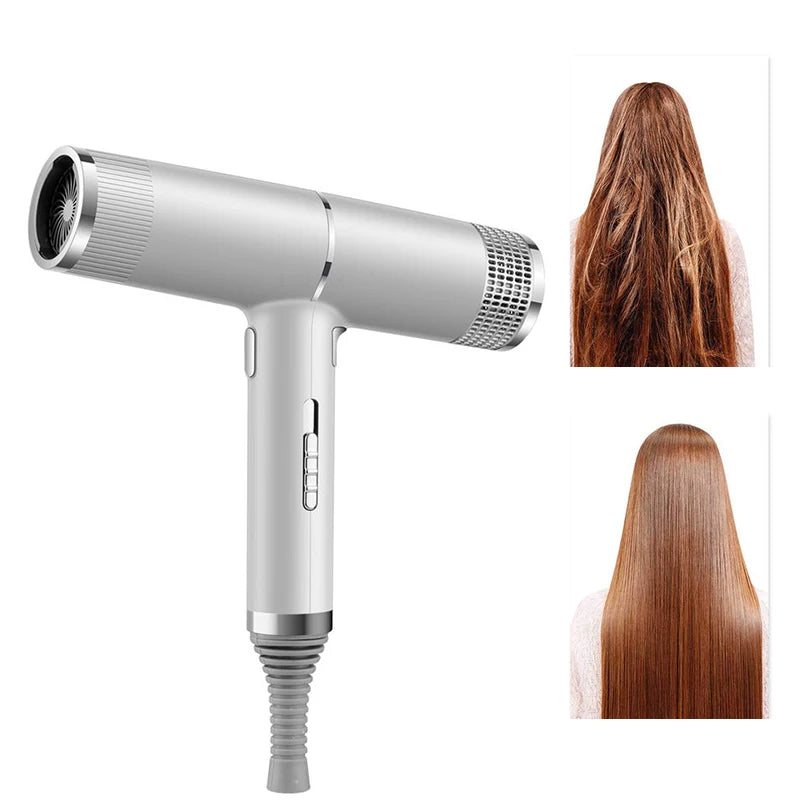 Hair Dryer Professional Negative Ion Technology, Fast Drying, Low Noise, Compact and Portable Styling Tool