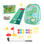 Kids Golf Game Chipping Mat Set with Dart Target, Golf Club, Sticky Balls, Outdoor Training and Toy Set