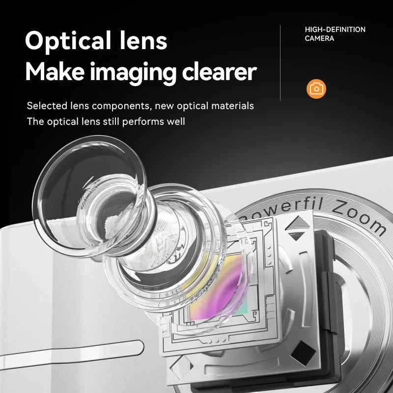 Xiaomi Digital Camera – 4K 50MP Compact Video Recorder with 16X Zoom, Anti-Shake, Flash, and Outdoor Shooting Features