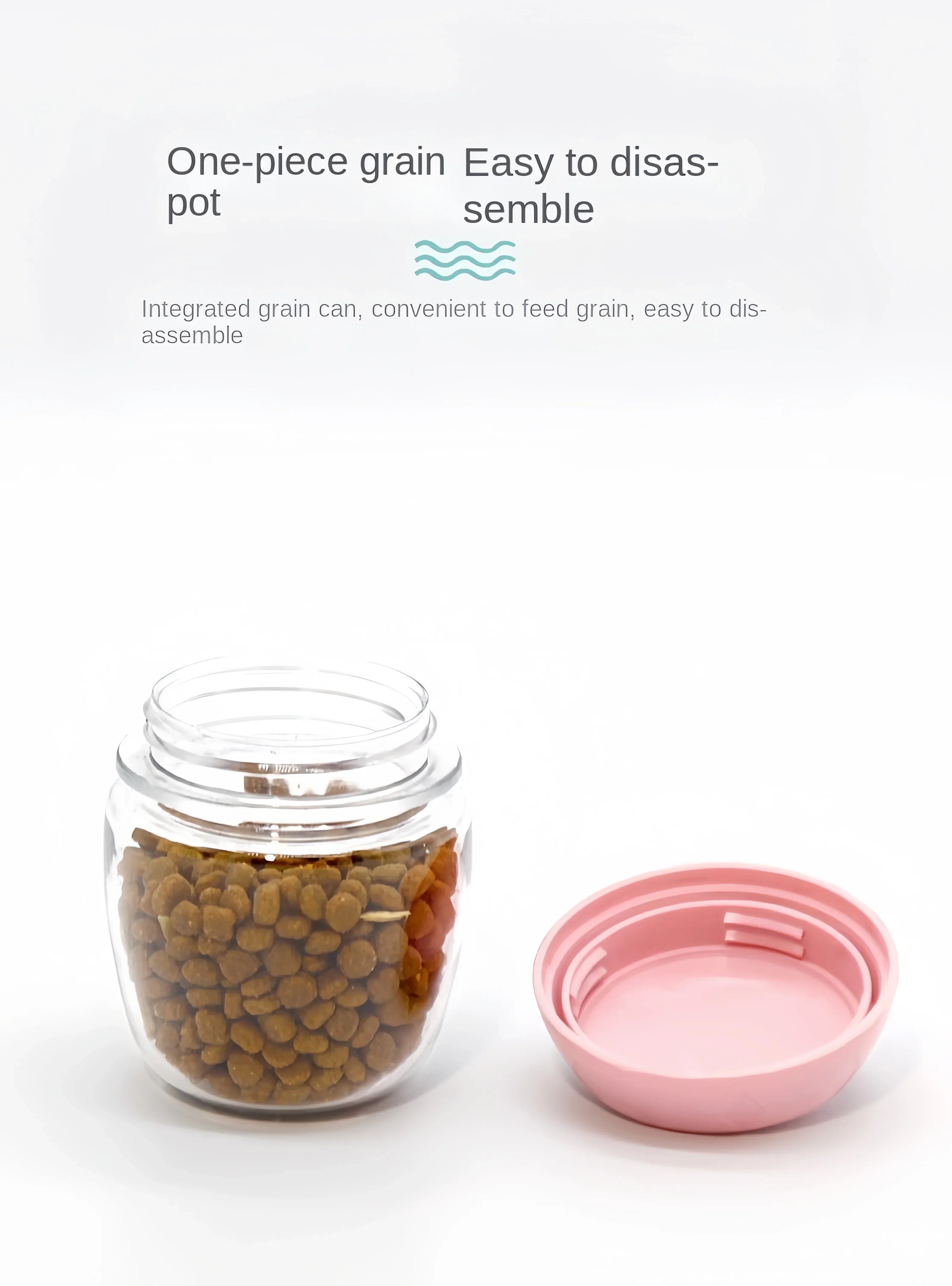 Portable Pet Bottle 550ml with Food and Water Container, Travel Feeder Bowl for Dogs and Cats, Outdoor Leak-Proof Dispenser for Puppies and Small Pets