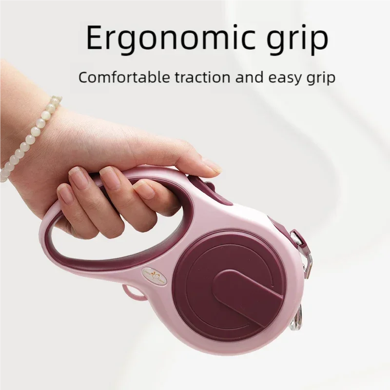 Dog Leash Retractable 5m Strong Nylon, Automatic Durable Collar for Small, Medium & Large Dogs and Cats