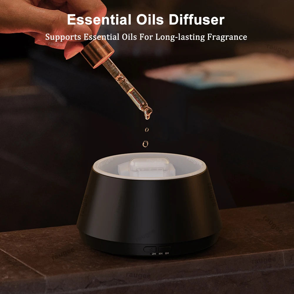 Air Humidifier Aroma Essential Oil Diffuser with Colorful Flame Night Light, USB Mini Fragrance Humidifier for Home and Room