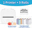 Phomemo Mini Printer Portable Thermal Printer 203dpi, Wireless Bluetooth, USB Cable Included, Prints Photos, Labels, Memos & To-Do Lists
