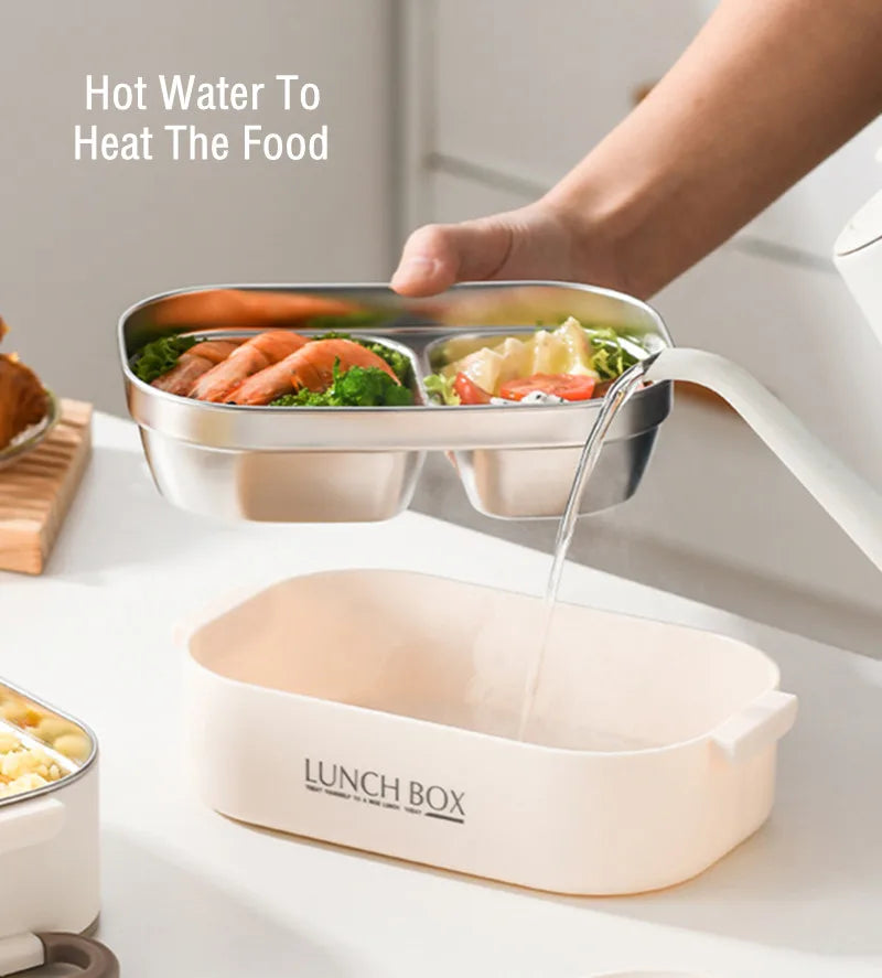 Thermal Bento Box 1500ml Double-Layer Stainless Steel 304 Lunch Container with Insulation Bag, Leak-Proof Food Storage for Adults and Students