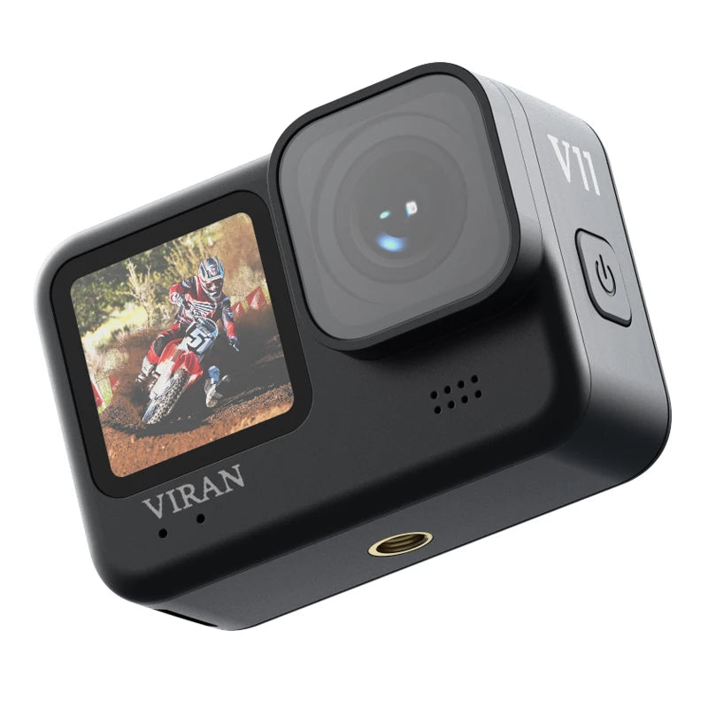 VIRAN Action Camera 5K & 4K60FPS WiFi Sports Cam with Anti-Shake, Waterproof Body, Remote Control, Dual Screen, Pro Drive Recorder
