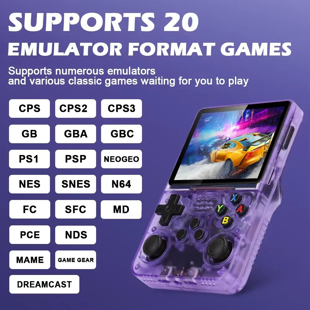 R36S Console Open-Source Retro Handheld, Linux Gaming System with 3.5" IPS Display, Portable Classic Game Player for Kids and Adults