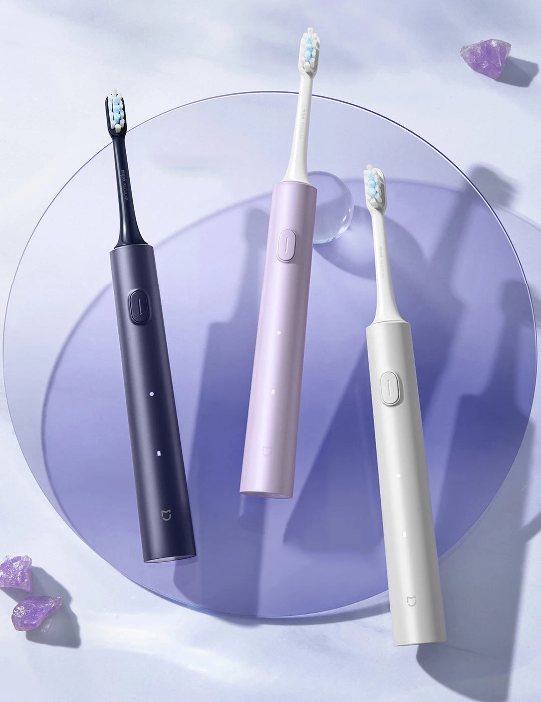 XIAOMI MIJIA T302 Sonic Electric Toothbrush, 4 Brush Heads, IPX8 Waterproof, 360° Wireless Charging, 4 Cleaning Modes, 3 Colors Available