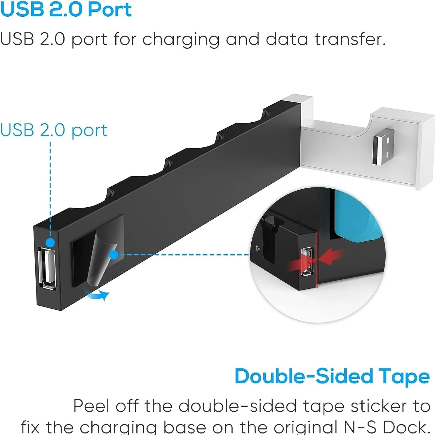 IPEGA Joycon Charger PG-9186 Dock Station for Nintendo Switch & OLED | Charges 4 Controllers Simultaneously | Compact & LED Status Display