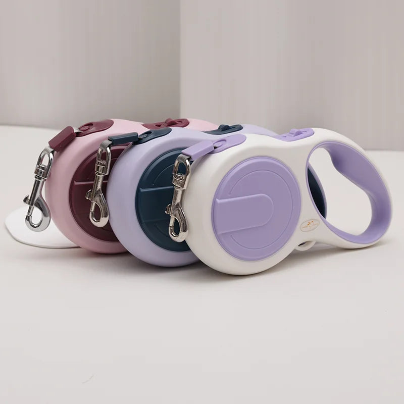 Dog Leash Retractable 5m Strong Nylon, Automatic Durable Collar for Small, Medium & Large Dogs and Cats