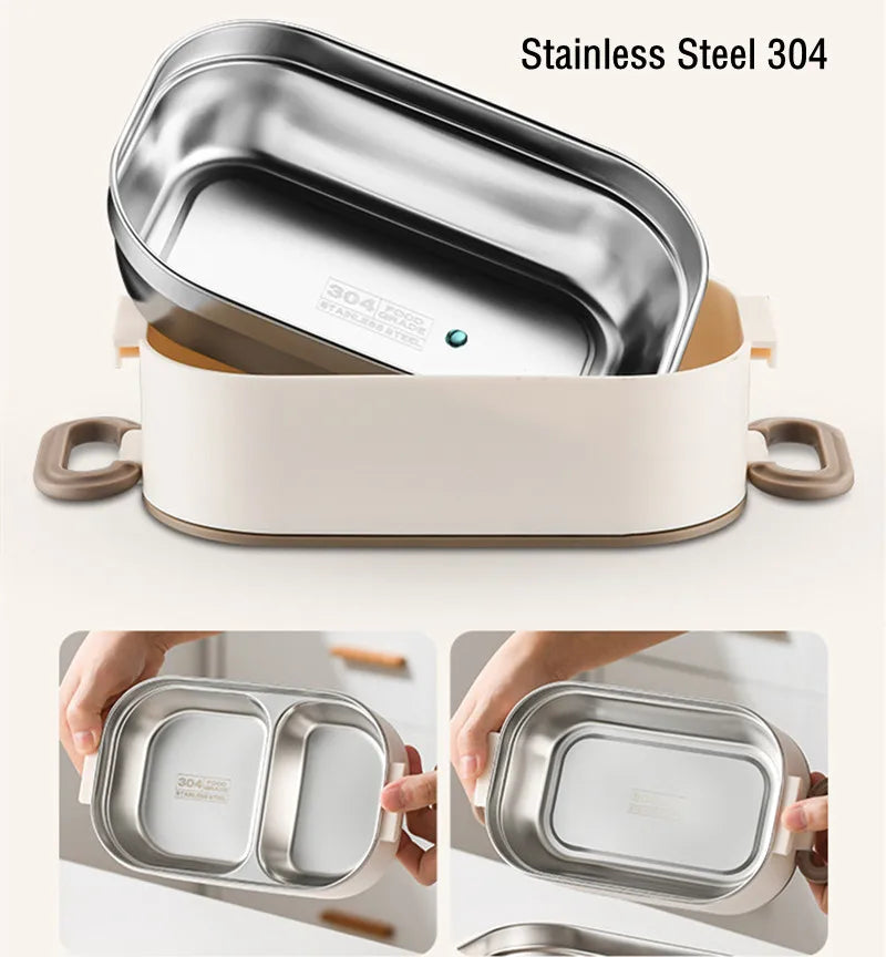 Thermal Bento Box 1500ml Double-Layer Stainless Steel 304 Lunch Container with Insulation Bag, Leak-Proof Food Storage for Adults and Students