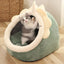 Deep Sleep Bed Cartoon Foldable Pet Cave, Removable Washable Sleeping Mat for Cats and Small Dogs