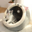 Deep Sleep Bed Cartoon Foldable Pet Cave, Removable Washable Sleeping Mat for Cats and Small Dogs