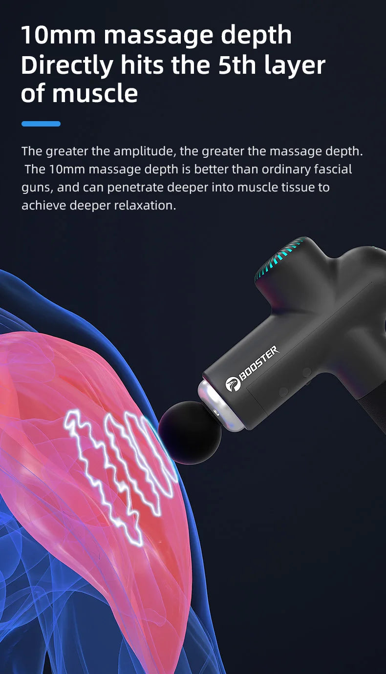 Booster Lightsaber Massage Gun - Smart-Hit Percussion Massager for Deep Muscle Recovery