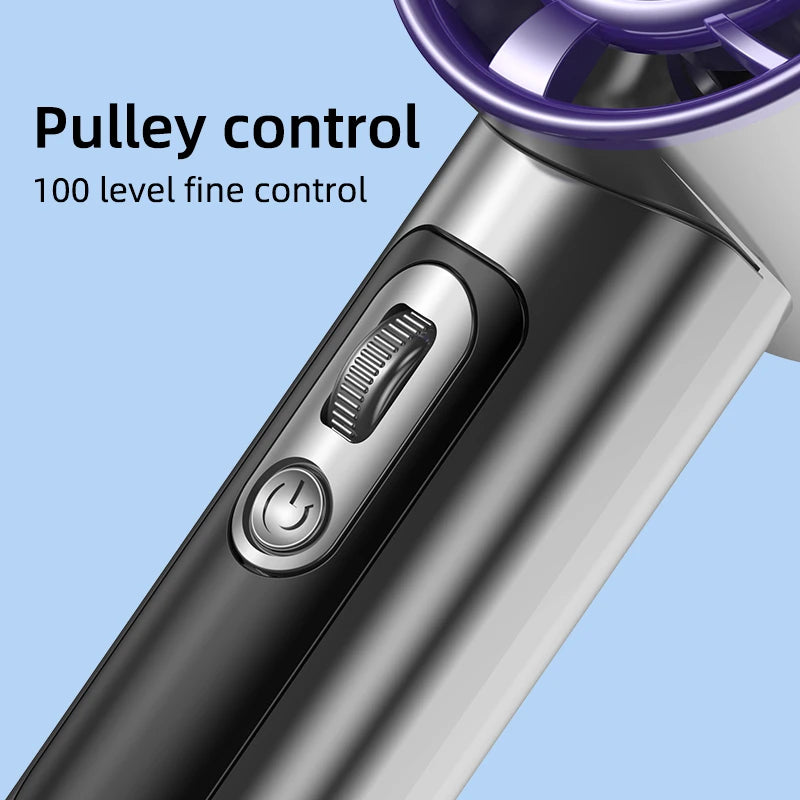 Turbo Handheld Fan Xiaomi F08 with LED Display, 100-Speed Adjustment, Long-Lasting Battery & USB Fast Charging