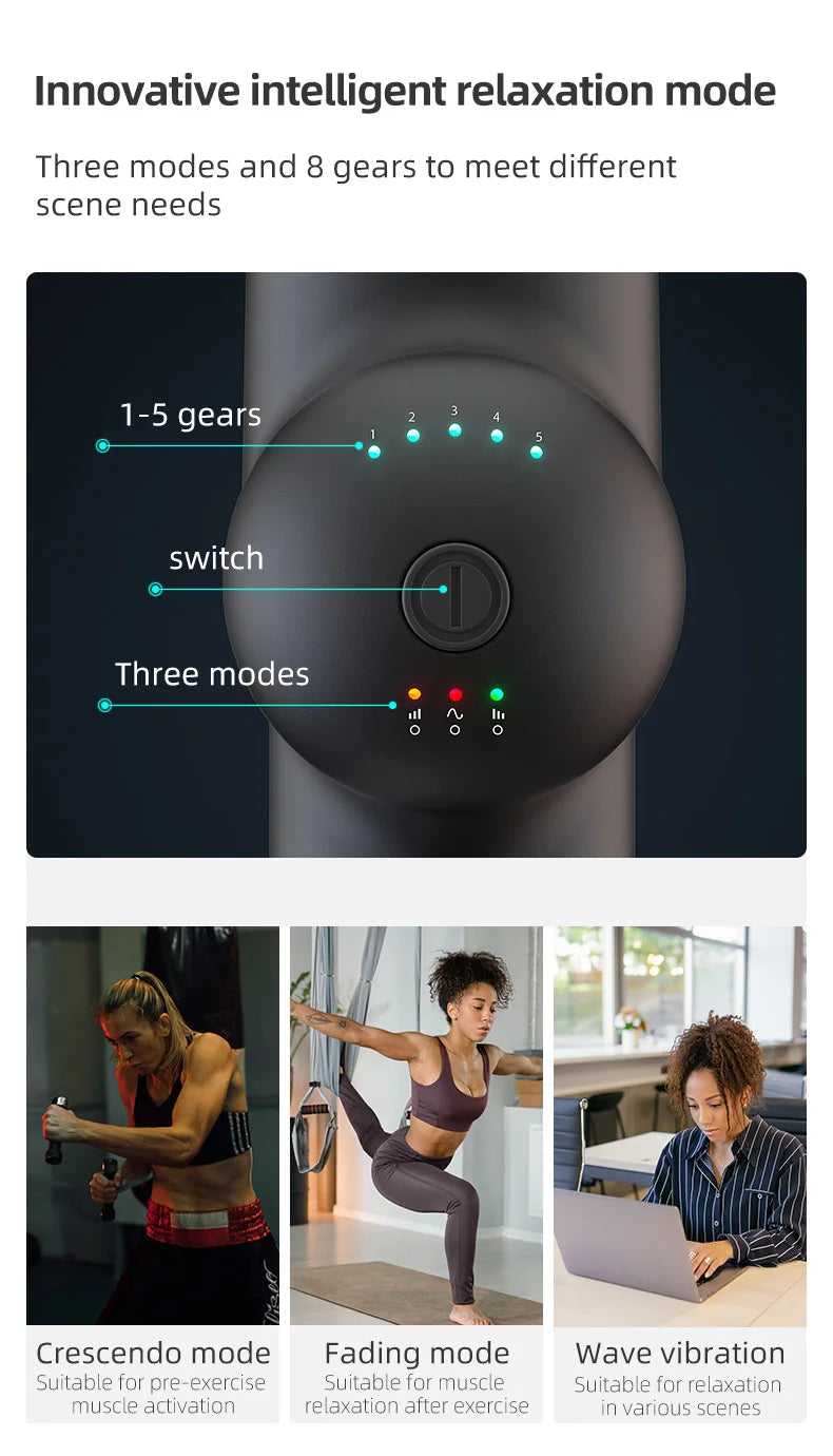 Booster Lightsaber Massage Gun - Smart-Hit Percussion Massager for Deep Muscle Recovery