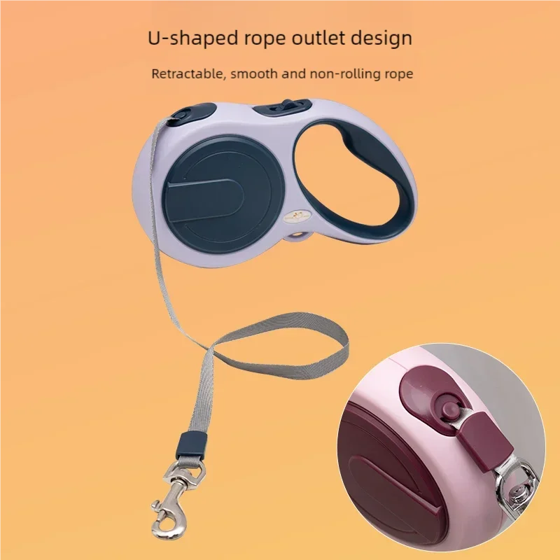 Dog Leash Retractable 5m Strong Nylon, Automatic Durable Collar for Small, Medium & Large Dogs and Cats
