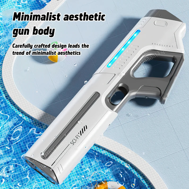Water Blaster Pro – Fully Automatic Electric Water Gun with Large Capacity and Self-Absorbing System | Summer Outdoor Toy Gift for Kids