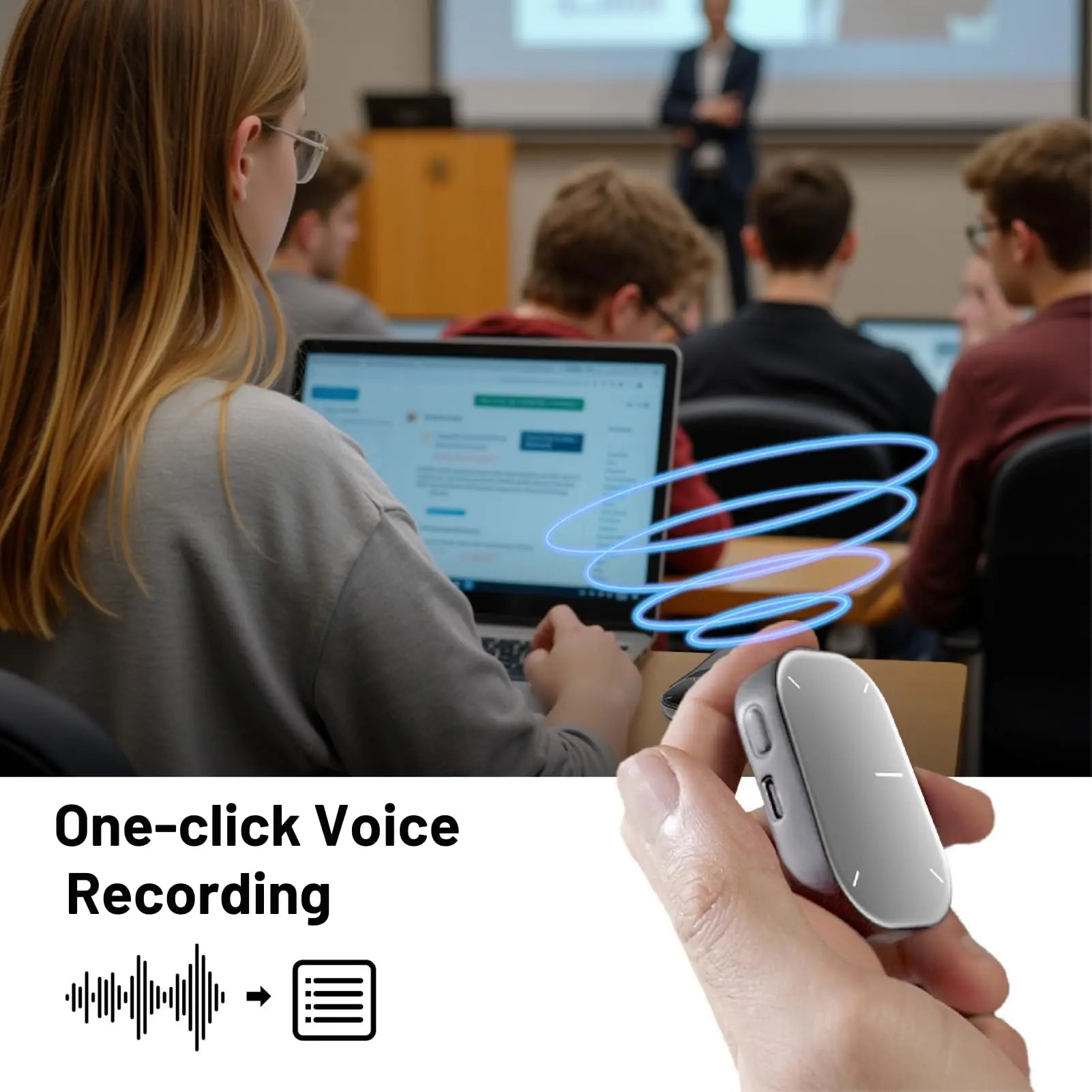 Cheerdots Mouse Air Touchpad – Mouse AI wireless staccabile con controllo tascabile all-in-one, registrazione vocale ChatGPT, personalizzabile per giochi e lavoro
