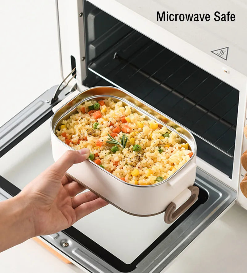 Thermal Bento Box 1500ml Double-Layer Stainless Steel 304 Lunch Container with Insulation Bag, Leak-Proof Food Storage for Adults and Students