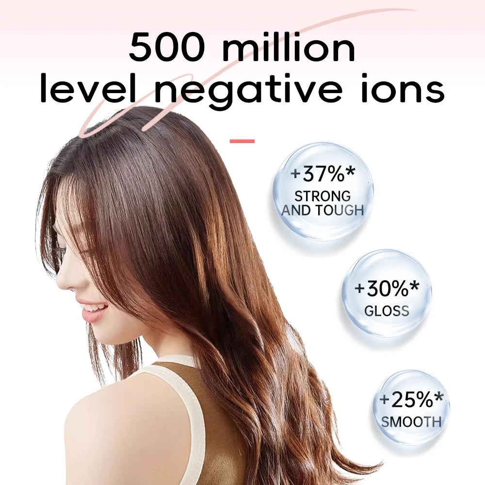 Hair Dryer Professional Leafless Design, Strong Airflow, Quick Drying, Negative Ion Technology, Travel & Home Use