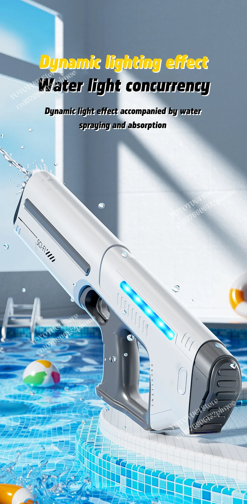 Water Blaster Pro – Fully Automatic Electric Water Gun with Large Capacity and Self-Absorbing System | Summer Outdoor Toy Gift for Kids