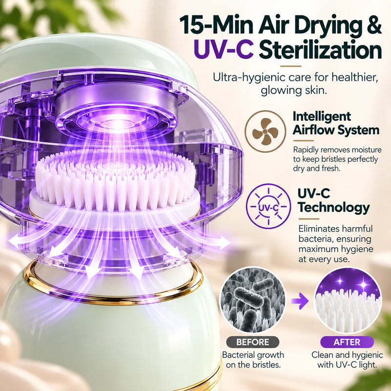Dual-Action: Rapid Drying & UV-C Sterilization
