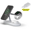 Wireless Charger 3 in 1 Magnetic Fast Charging Dock, 15W Qi-Compatible for iPhone, Android, Watch & Earbud
