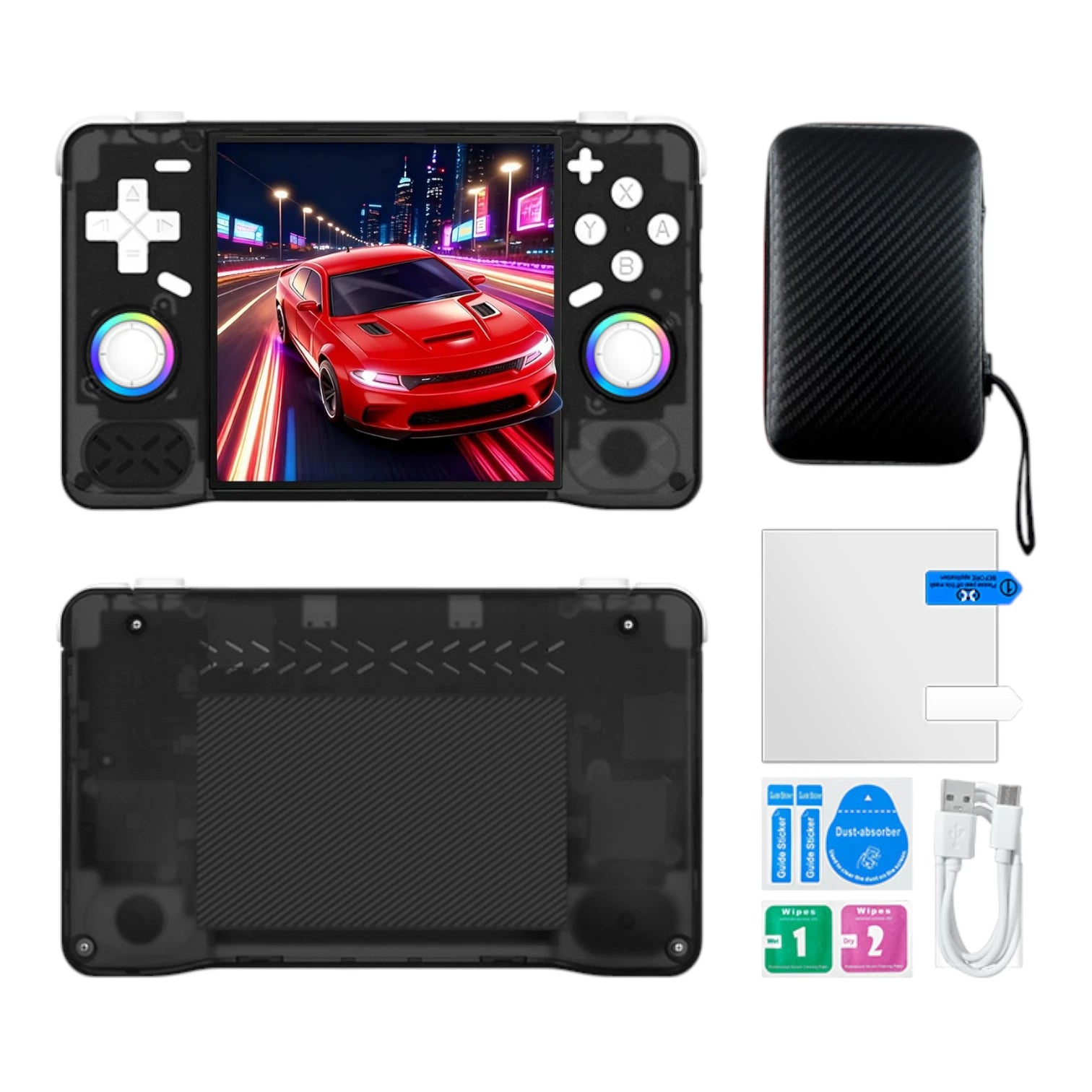 XF40H Handheld Console 4 Inch IPS HD Screen WiFi Open Source Retro Gaming System #Color=Black,Nero