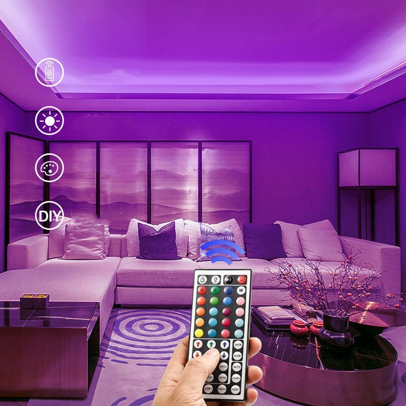 LED Light Strips Music Reactive Belt Set with 7-Color Intelligent Ambient Lighting