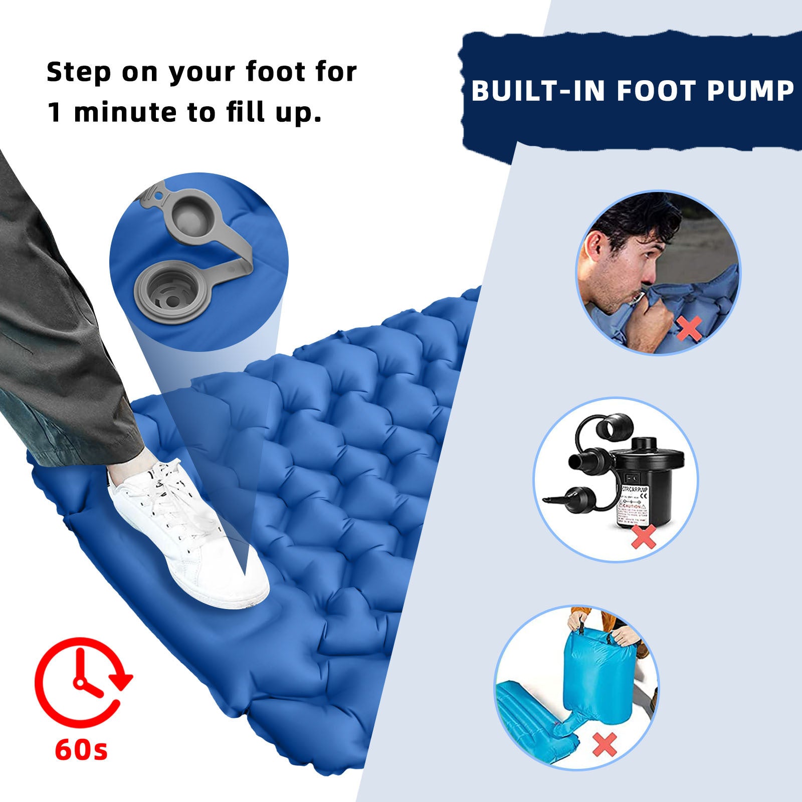 Inflatable Camping Mattress Outdoor Sleeping Pad