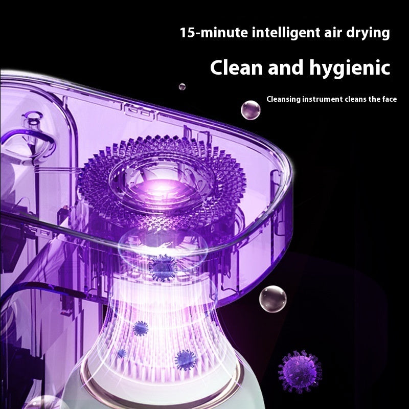 Facial Cleansing Brush with Soft Head, Silicone and Bamboo Charcoal - Electric Deep Facial Cleansing Device