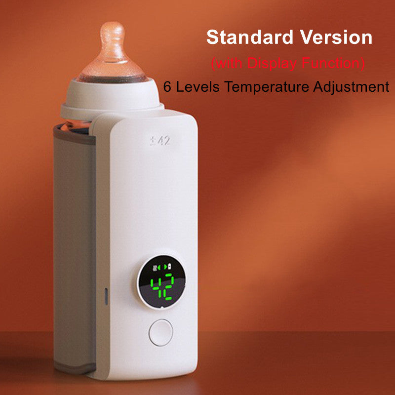 Portable Bottle Warmer USB-Charging Heater for Constant Temperature and Universal Baby Bottle Compatibility