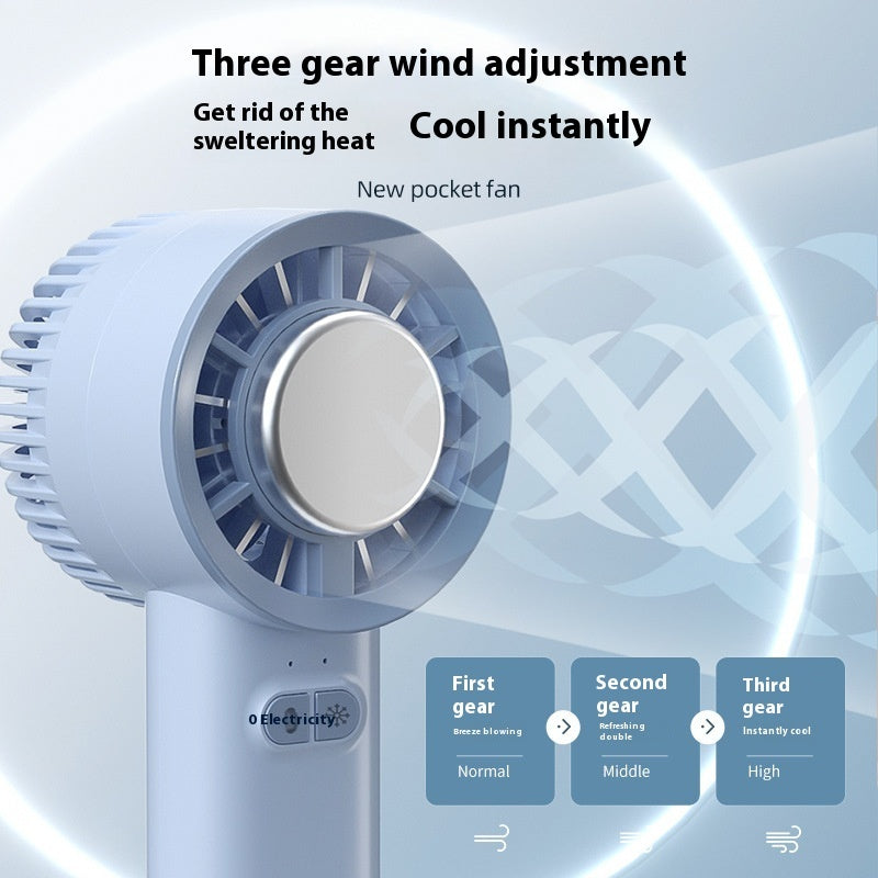 Mini Turbo Fan Portable Ice-Cooling Blower with Brushless Motor and High-Speed Jet Duct