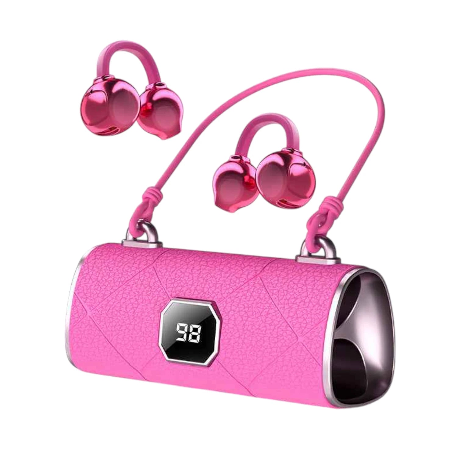 X22 Clip-On Wireless Headphones | Open-Ear Bluetooth Stereo Noise Reduction #Color=Pink,Rosa
