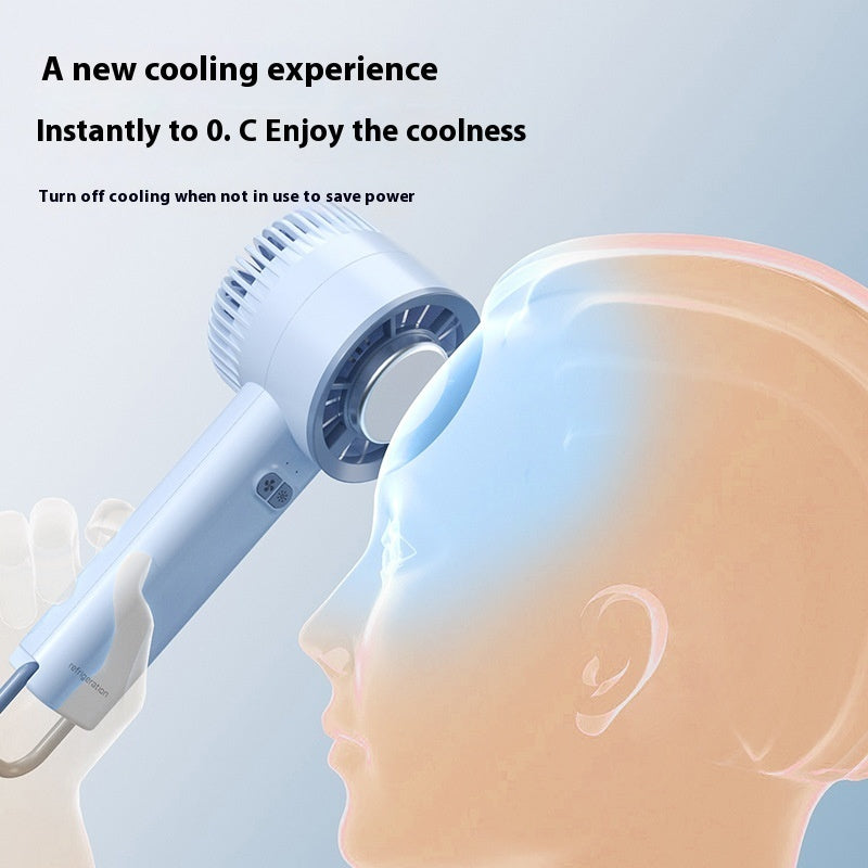 Mini Turbo Fan Portable Ice-Cooling Blower with Brushless Motor and High-Speed Jet Duct