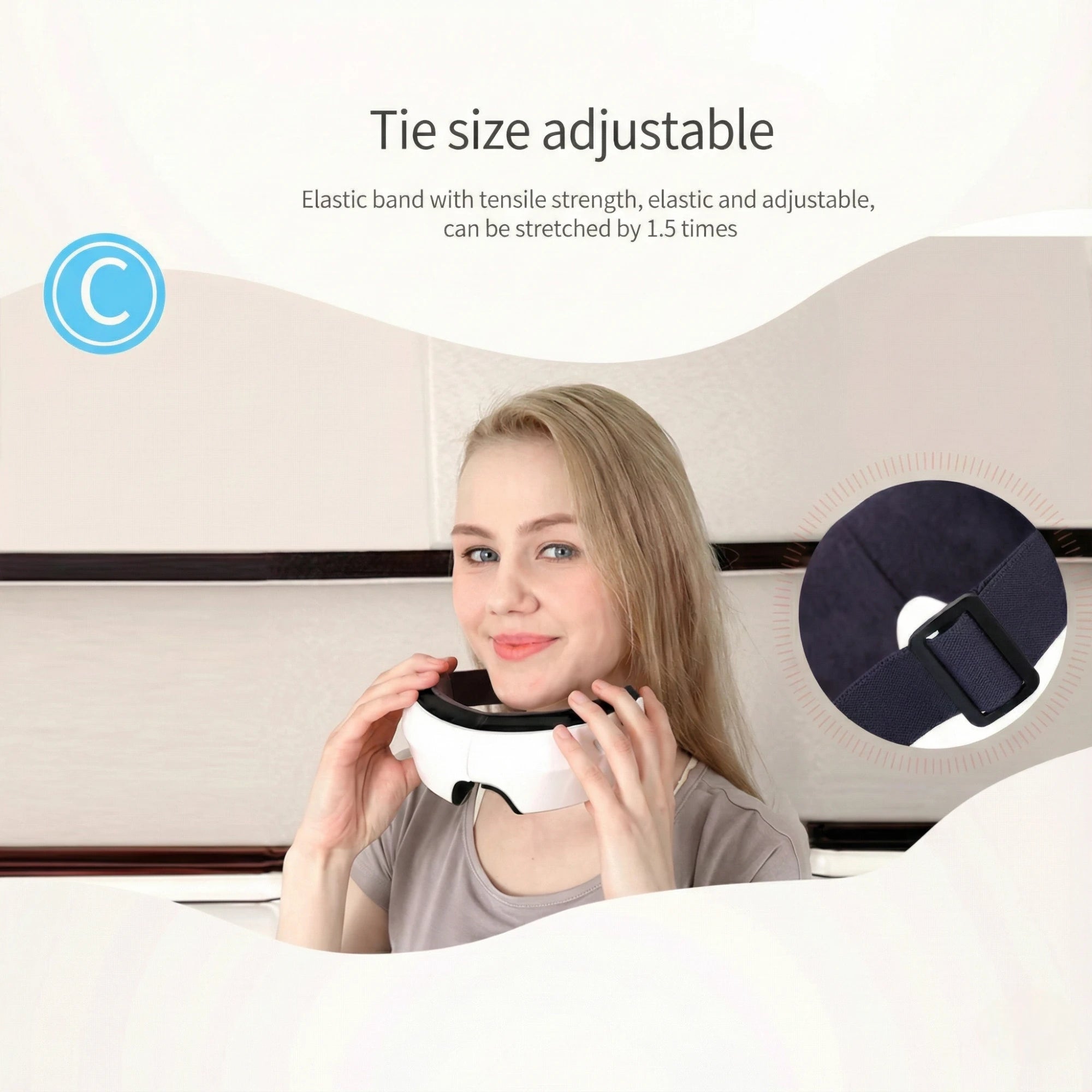 Heated Eye Massager, Bluetooth Mask for Dark Circles & Fatigue