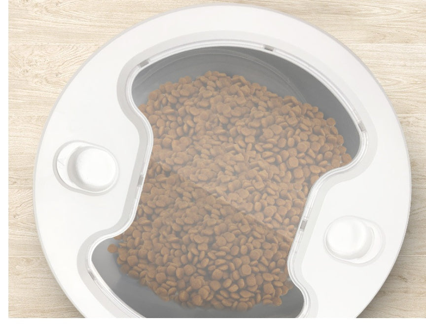 Smart Pet Feeder Automatic Food Dispenser for Cats and Dogs with App Control, Voice Recording, Timing Function, and Stainless Steel Bowl