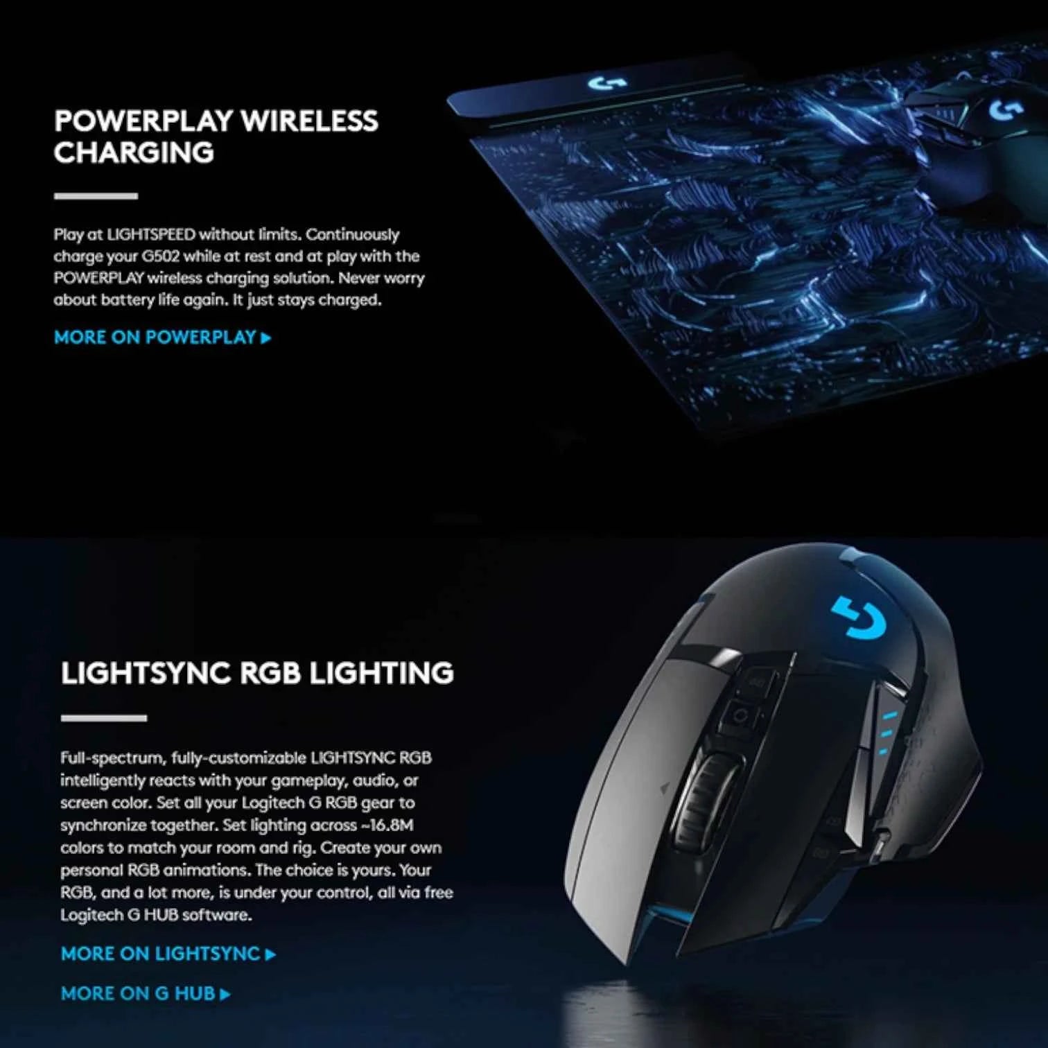 Logitech G502 LIGHTSPEED  | Wireless Gaming Mouse with High Precision and Custom Controls