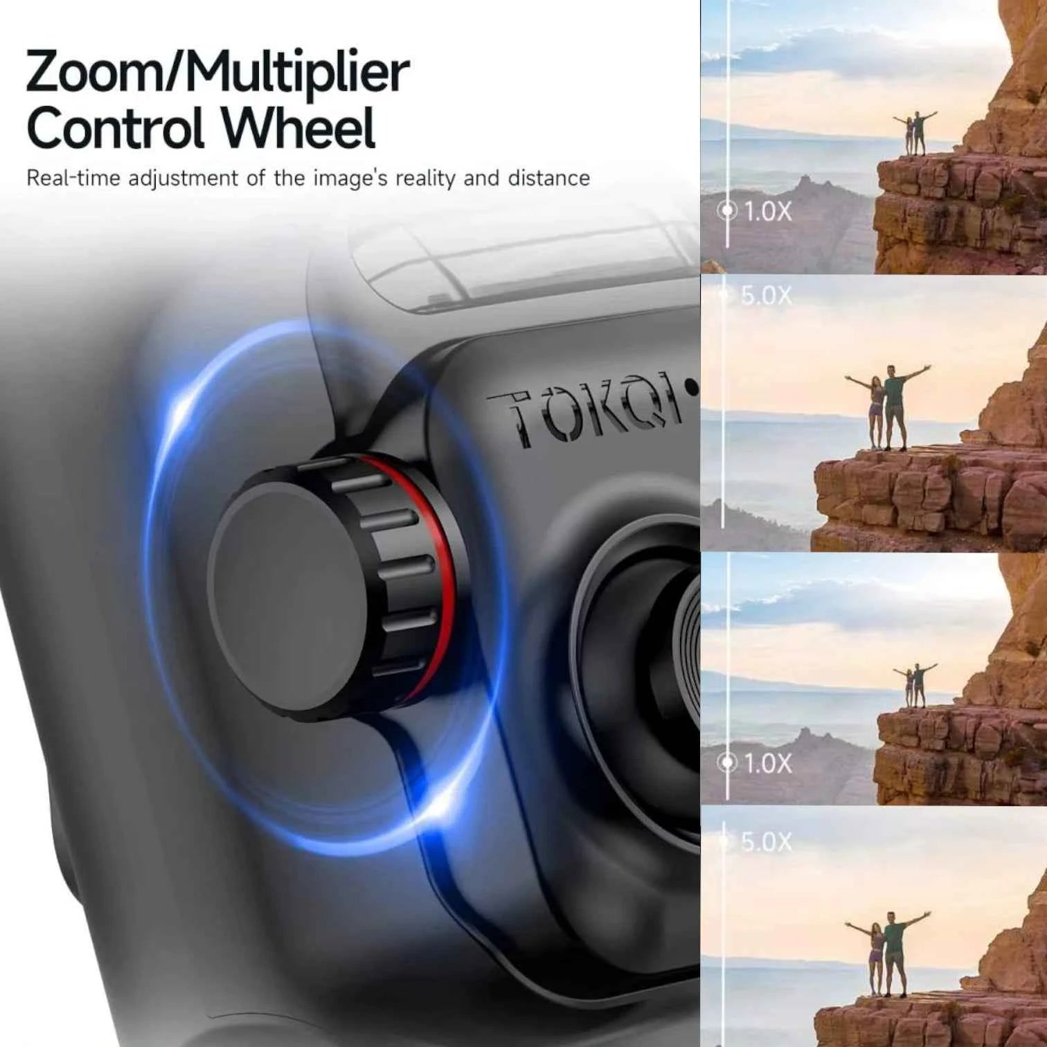 TOKQI M02 Handheld Gimbal Stabilizer with 3-Axis Anti-Shake, Remote & Tripod