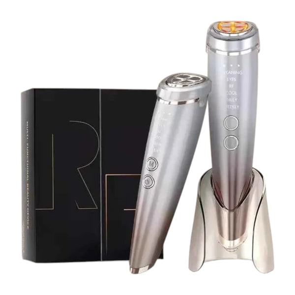 Face and Neck Massager | Premium RF EMS Photon Lifting and Skin Tightening Device
#Color=Silver,Argento