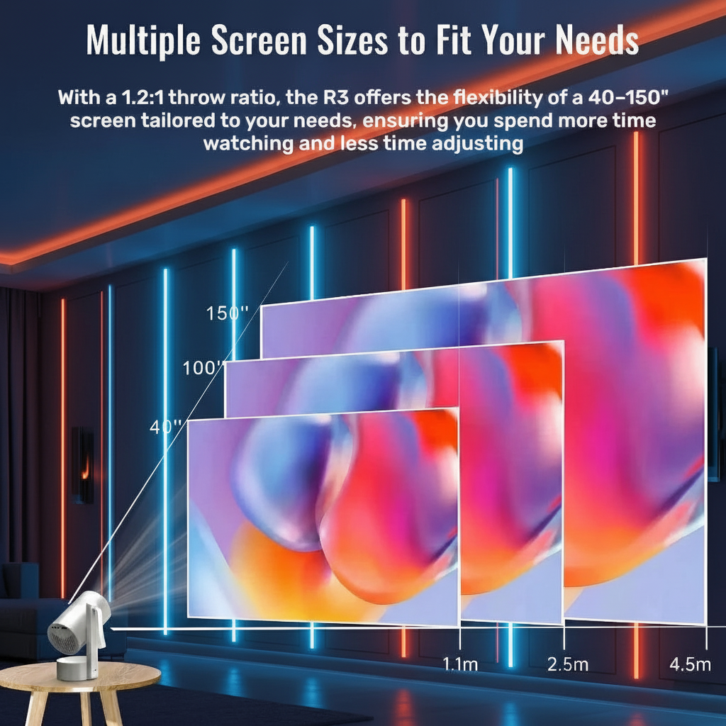 Multiple Screen Sizes con effetto neon blu-arancio